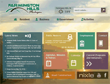 Tablet Screenshot of ci.farmington-hills.mi.us